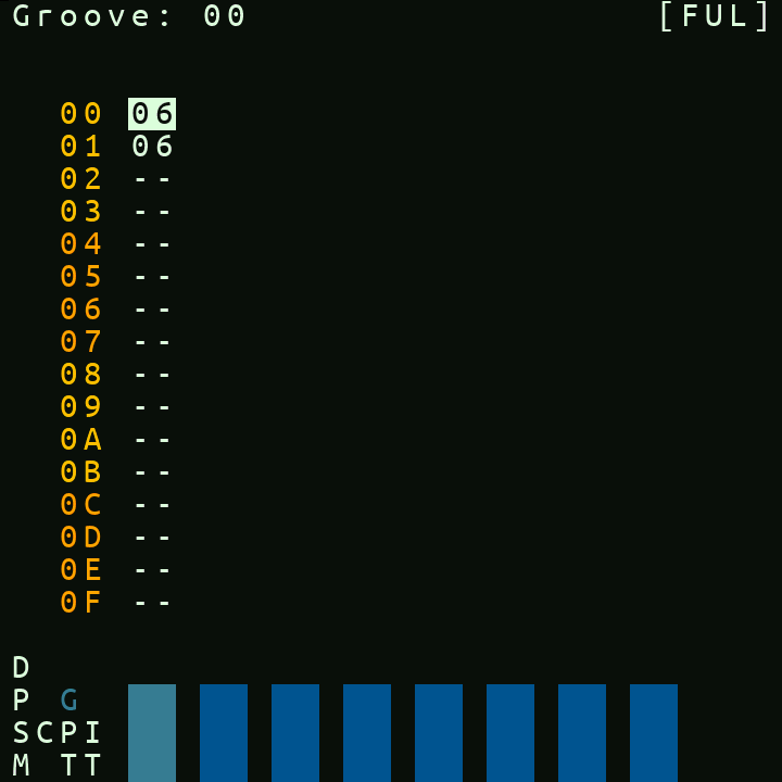 screen capture of groove screen