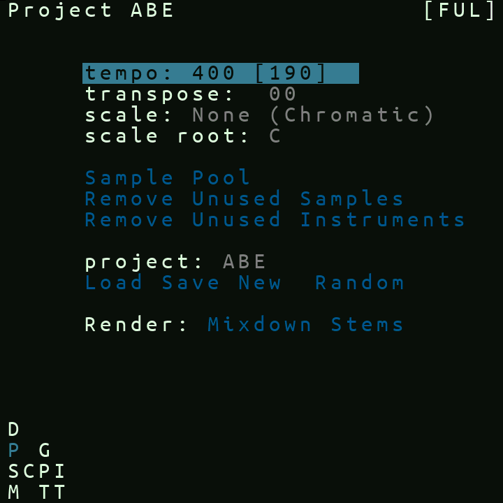 screen capture of project screen