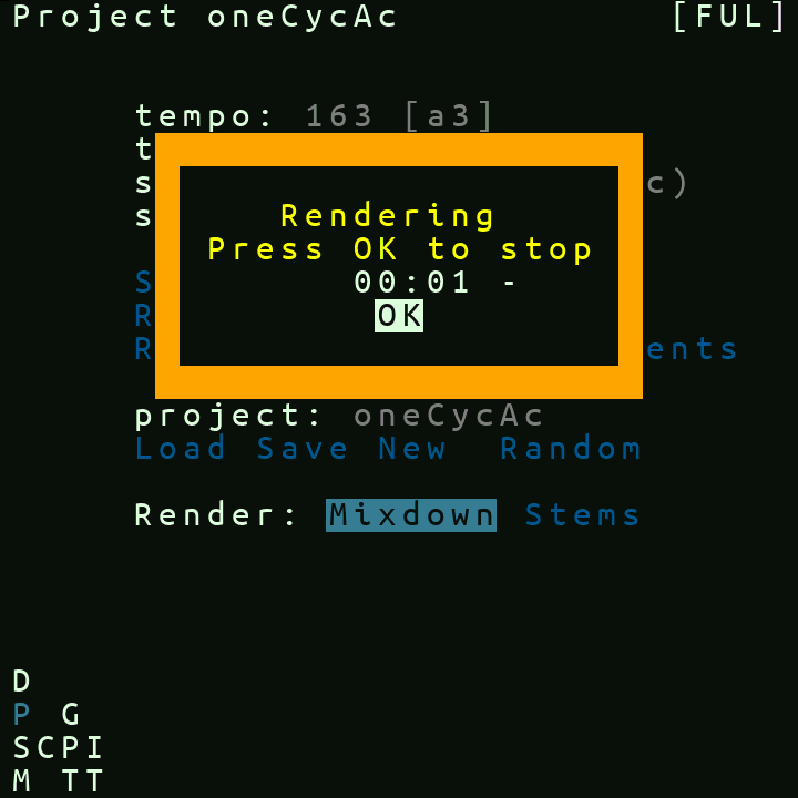 rendering dialog