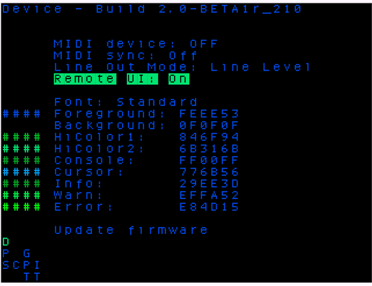 screen capture of device screen