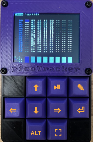 labeled photo of Picotracker keymapping