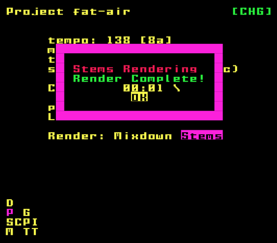 rendering dialog