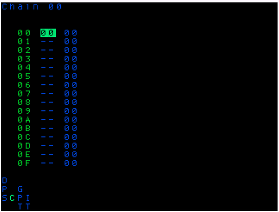 screen capture of chain screen