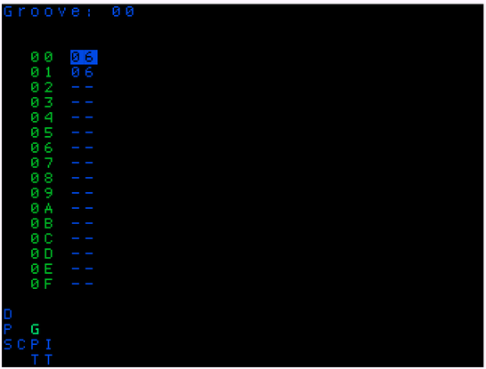 screen capture of groove screen