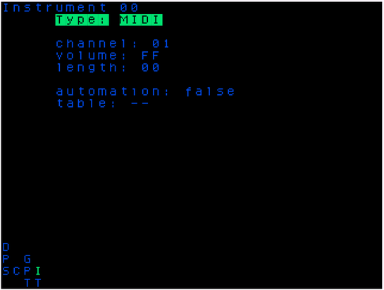 screen capture of MIDI instrument screen